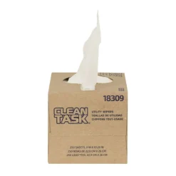 Sellars 1-Ply 9 x 10.25 Clean Task Utility Wipers - White (24/Carton)
