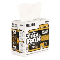 Sellars 1-Ply 8.27 x 16.5 TOOLBOX WaterWeave T700 Wipers - White (8/Carton)