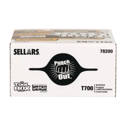 Sellars 1-Ply 8.27 x 16.5 TOOLBOX WaterWeave T700 Wipers - White (8/Carton)