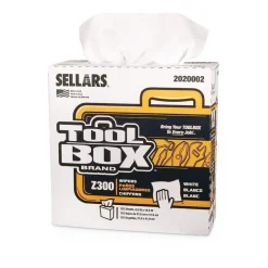 Sellars 1-Ply 8.5 x 16.5 Z300 Pop-Up Wipers - White (8/Carton)