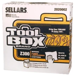 Sellars 1-Ply 8.5 x 16.5 Z300 Pop-Up Wipers - White (8/Carton)