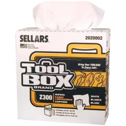 Sellars 1-Ply 8.5 x 16.5 Z300 Pop-Up Wipers - White (8/Carton)