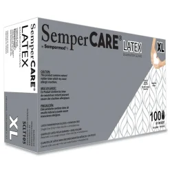 SemperCare Latex Gloves - Cream/X-Large (1000/Carton)