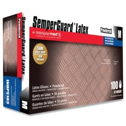 SemperGuard Latex Gloves - Cream/Medium (1000/Carton)