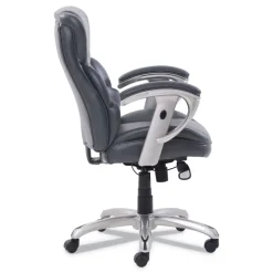 SertaPedic 18.75 in. to 21.75 in. Seat Height Supports Up to 300 lbs. Emerson Task Chair - Gray Seat/Back, Silver Base