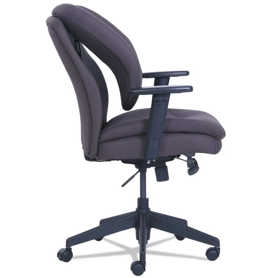SertaPedic Cosset 275 lbs. Capacity Ergonomic Task Chair - Gray/Black