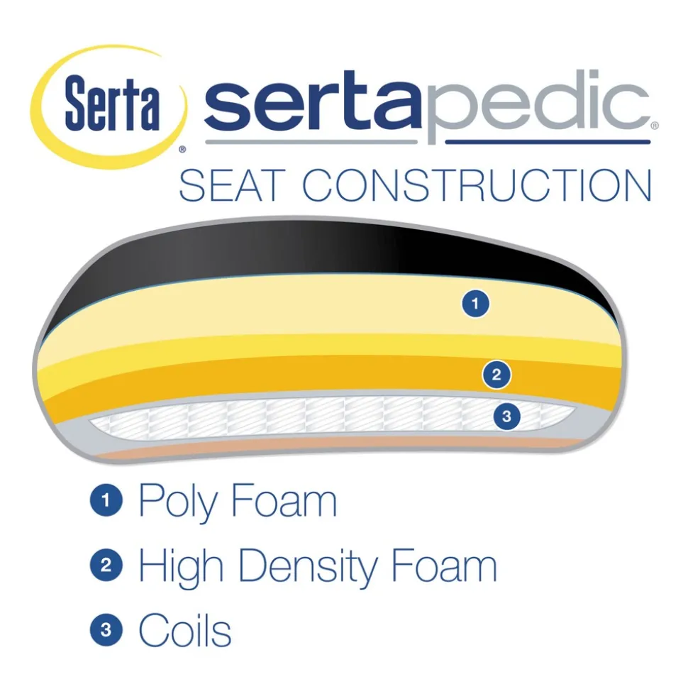 SertaPedic Cosset 275 lbs. Capacity Ergonomic Task Chair - Gray/Black