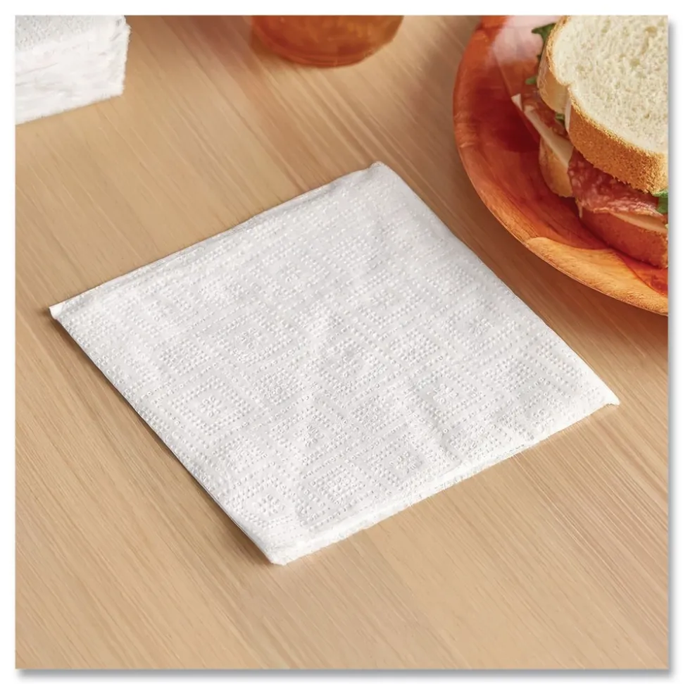 Seventh Generation 11-1/2 in. x 12-1/2 in. 1-Ply 100 Percent Recycled Napkins - White (12/Carton)