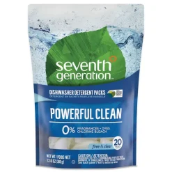 Seventh Generation 10732913451804 Natural Automatic Dishwasher Detergent Packs - Free and Clear