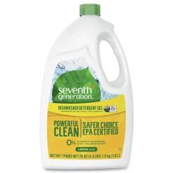 Seventh Generation 70 oz. Bottle Natural Automatic Dishwasher Gel - Lemon (6/Carton)