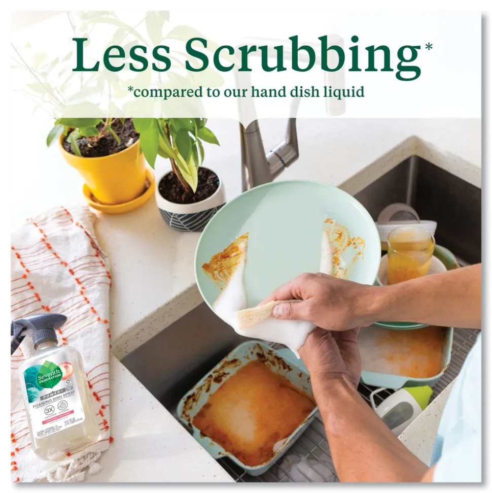 Seventh Generation 16 oz. Bottle Foaming Dish Spray - Mandarin Orange Scent (6/Carton)