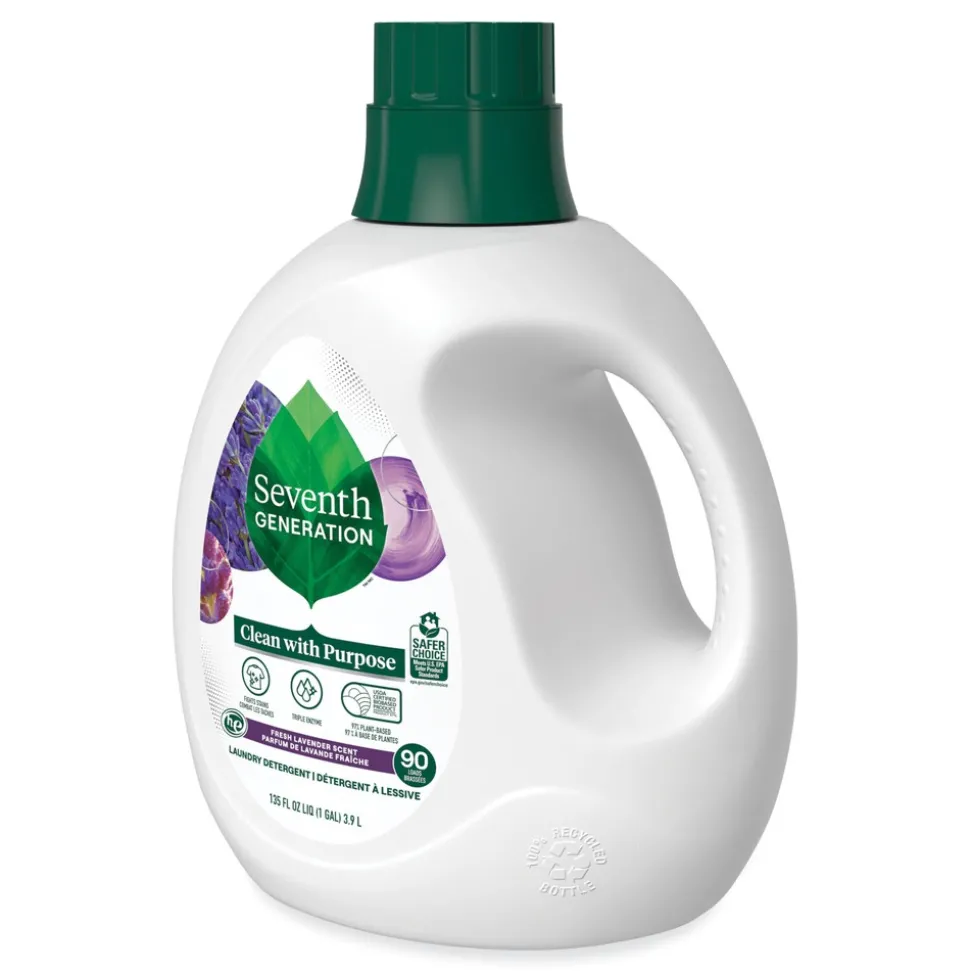 Seventh Generation 135 oz. Bottle Natural Liquid Laundry Detergent - Fresh Lavender (4/Carton)