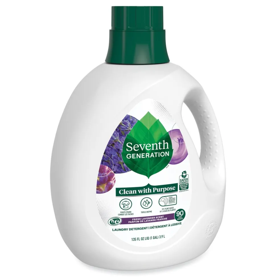 Seventh Generation 135 oz. Bottle Natural Liquid Laundry Detergent - Fresh Lavender (4/Carton)