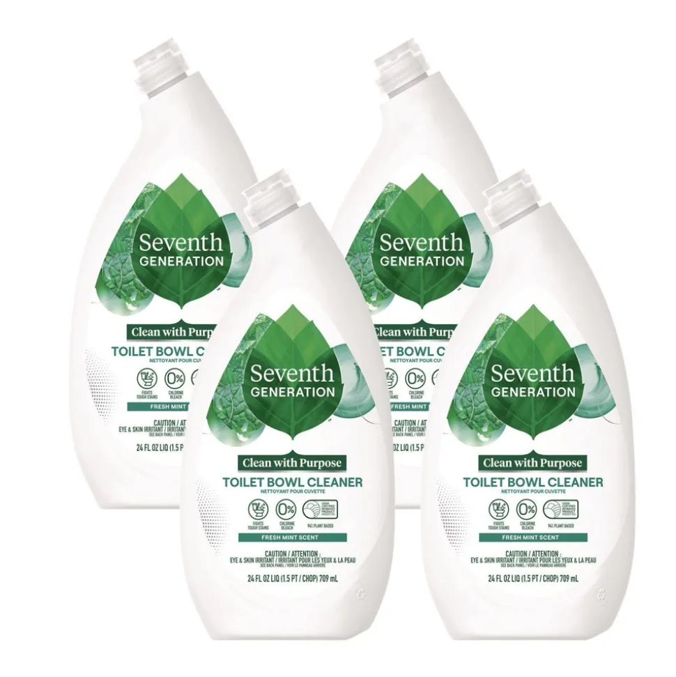 Seventh Generation 24 oz. Bottle Toilet Bowl Cleaner - Fresh Mint Scent (4/Carton)