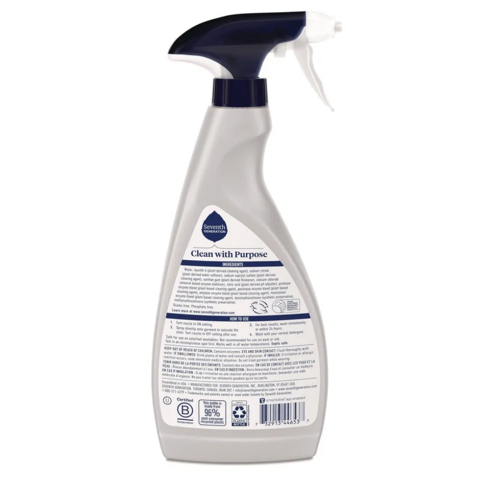 Seventh Generation 16 oz Laundry Stain Remover Spray Bottle - Fragrance-Free (8/Carton)