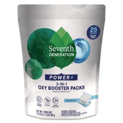 Seventh Generation 17.6 oz PowerPlus 3-in-1 Oxy Booster Packs - Fragrance-Free (6/Carton)