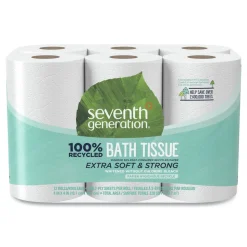 Seventh Generation 100% Recycled 2-Ply Bathroom Tissue - White (240 Sheets/Roll, 12 Rolls/Pack)