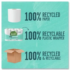 Seventh Generation 100% Recycled 2-Ply Bathroom Tissue - White (240 Sheets/Roll, 12 Rolls/Pack)