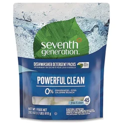 Seventh Generation Natural Automatic Dishwasher Detergent Packs - Free and Clear (5/Carton)