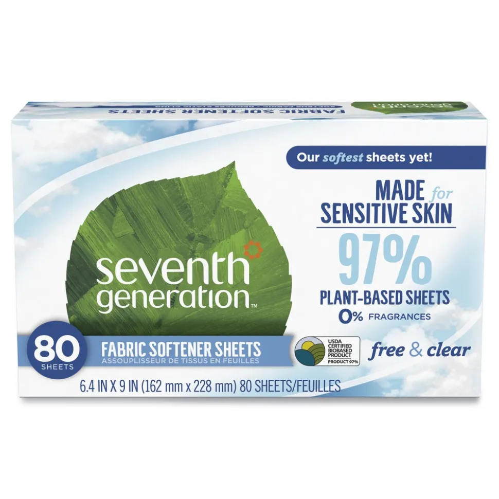 Seventh Generation Natural Fabric Softener Sheets - Unscented