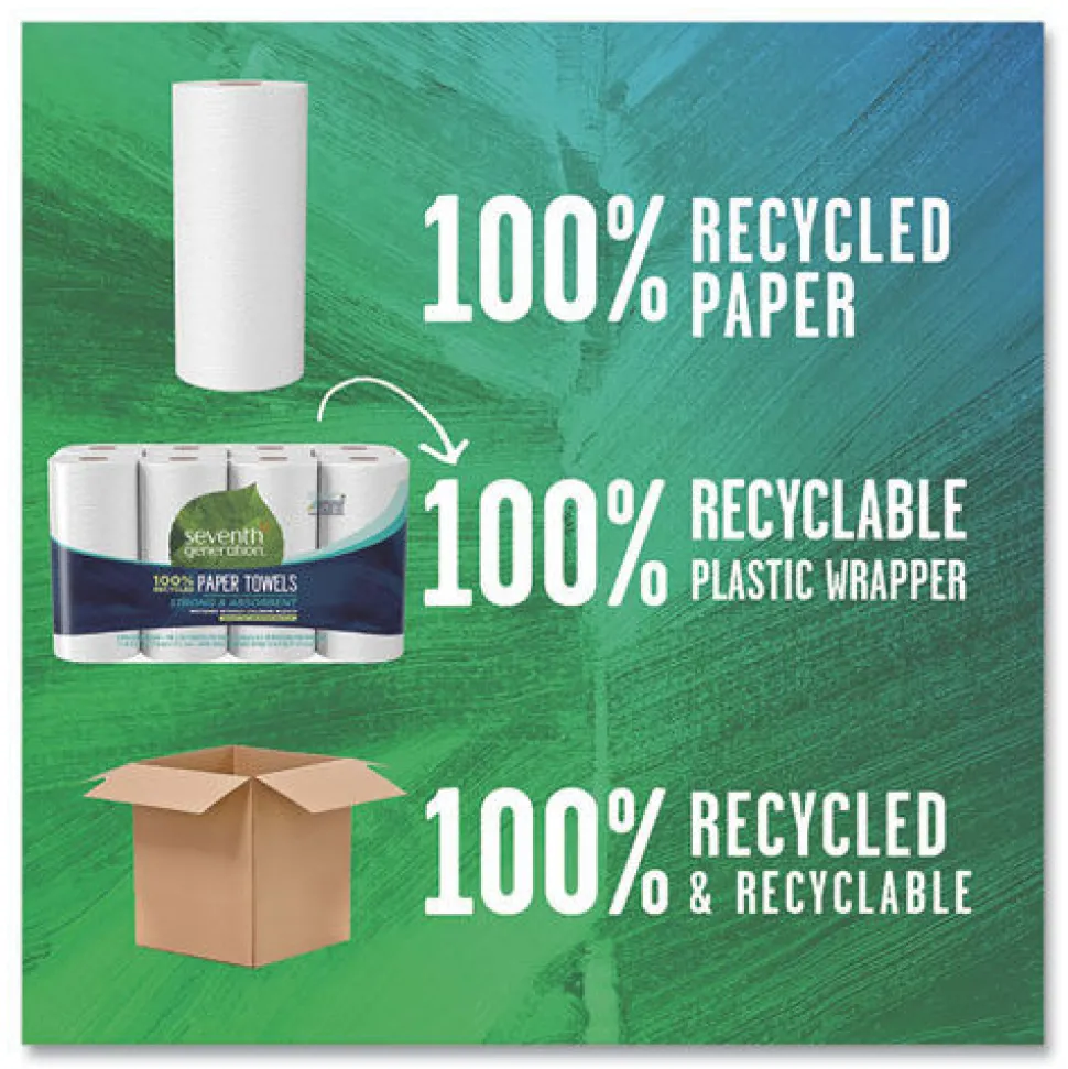 Seventh Generation 2-Ply 11 x 5.4 100 Percent Recycled Paper Kitchen Towel Rolls (32/Carton)