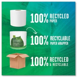 Seventh Generation 2-Ply Septic Safe Individually Wrapped Rolls 100 Percent Recycled Bathroom Tissue - White (60/Carton)