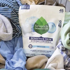Seventh Generation Powder Natural Laundry Detergent Packs - Unscented (8/Carton)