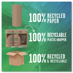 Seventh Generation SEV 13720 100% Recycled 11 in. x 9 in. 2-Ply Paper Kitchen Towel Rolls - Brown (120/Roll, 30 Rolls/Carton)
