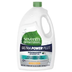 Seventh Generation Ultra Power Plus 65 oz. Natural Auto Dishwasher Gel - Fresh Citrus (6/Carton)