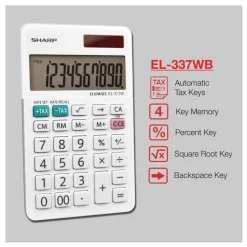 Sharp 10-Digit LCD Large Pocket Calculator