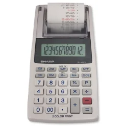 Sharp EL-1611V 2 Lines/Sec Printing Calculator - Black/Red Print