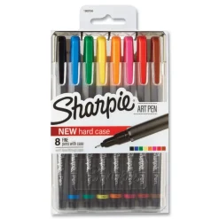 Sharpie Art Pen Fine 0.4 millimeter Stick Porous Point Pen - Assorted Ink/Barrel Colors (1-Set)