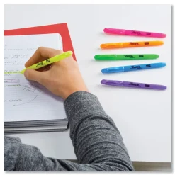 Sharpie Chisel Tip Pocket Style Highlighters - Assorted Ink Colors/Assorted Barrel Colors (12/Pack)