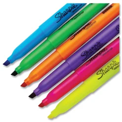 Sharpie Chisel Tip Pocket Style Highlighters - Assorted Ink Colors/Assorted Barrel Colors (12/Pack)