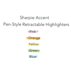 Sharpie Chisel Tip Retractable Highlighters - Assorted Ink/Barrel Colors (1-Set)