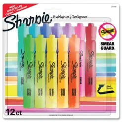 Sharpie Chisel Tip Tank Style Highlighters - Assorted Ink Colors/Assorted Barrel Colors (12/Pack)