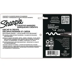 Sharpie Fine Brush Tip Creative Markers - Assorted Colors (5/Pack)