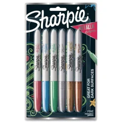 Sharpie Fine Bullet Tip Metallic Permanent Markers - Blue/Green/Red