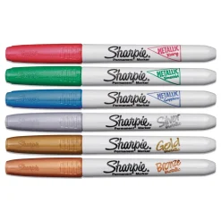 Sharpie Fine Bullet Tip Metallic Permanent Markers - Blue/Green/Red