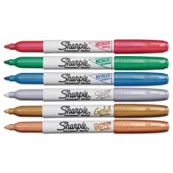 Sharpie Fine Bullet Tip Metallic Permanent Markers - Blue/Green/Red