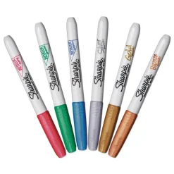 Sharpie Fine Bullet Tip Metallic Permanent Markers - Blue/Green/Red