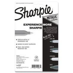 Sharpie Fine Bullet Tip Metallic Permanent Markers - Blue/Green/Red