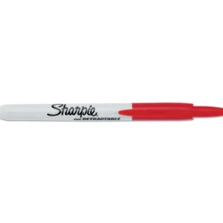 Sharpie Fine Bullet Tip Retractable Permanent Marker - Red (1-Dozen)