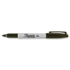 Sharpie Fine Bullet Tip Stainless Steel Single Marker Case Permanent Marker - Black (6/Pack)