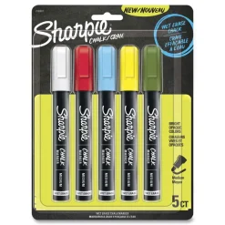 Sharpie Medium Bullet Tip Wet-Erase Chalk Marker - Assorted Colors (5/Pack)
