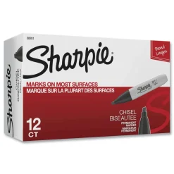 Sharpie Medium Chisel Tip Permanent Marker - Black (1-Dozen)