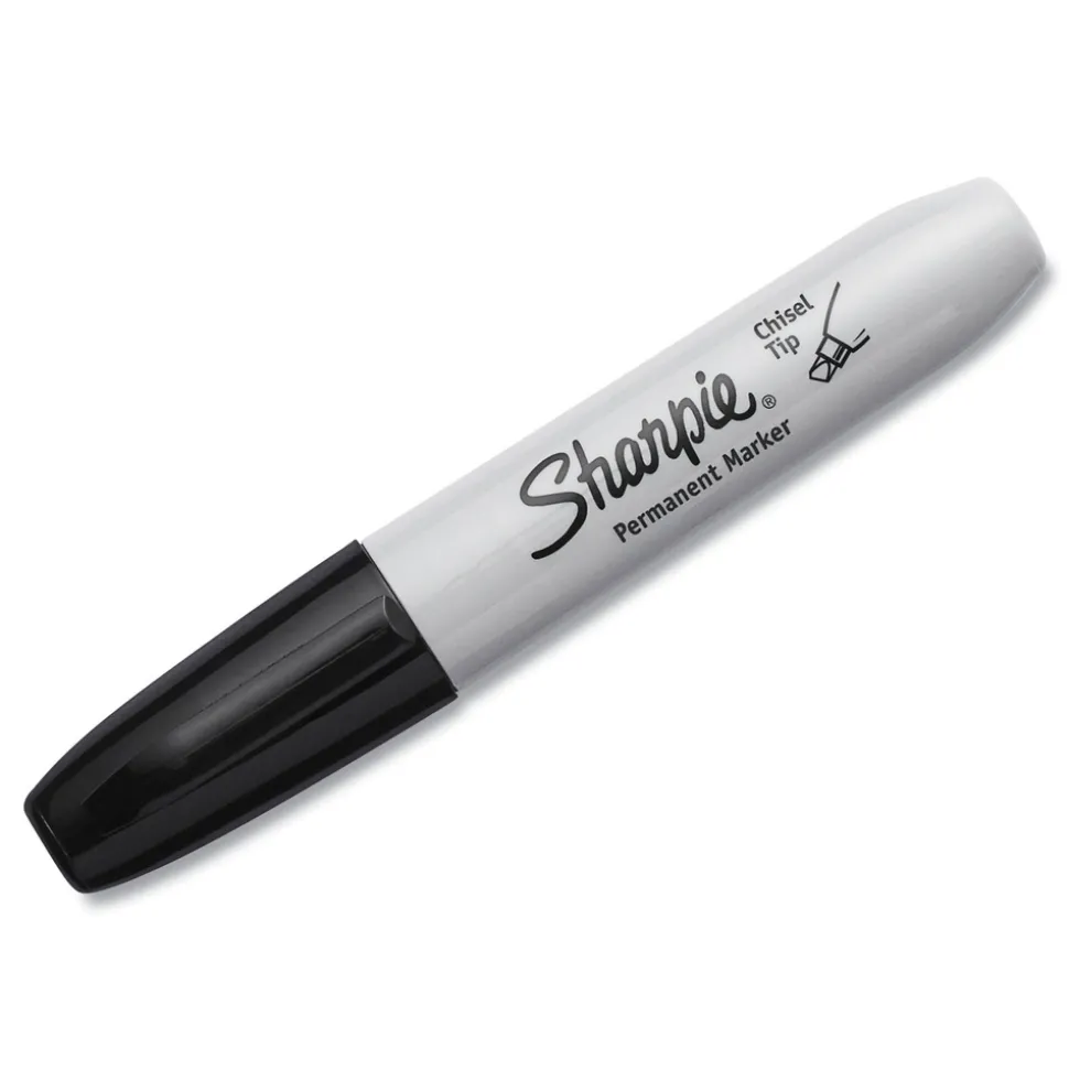 Sharpie Medium Chisel Tip Permanent Marker - Black (1-Dozen)