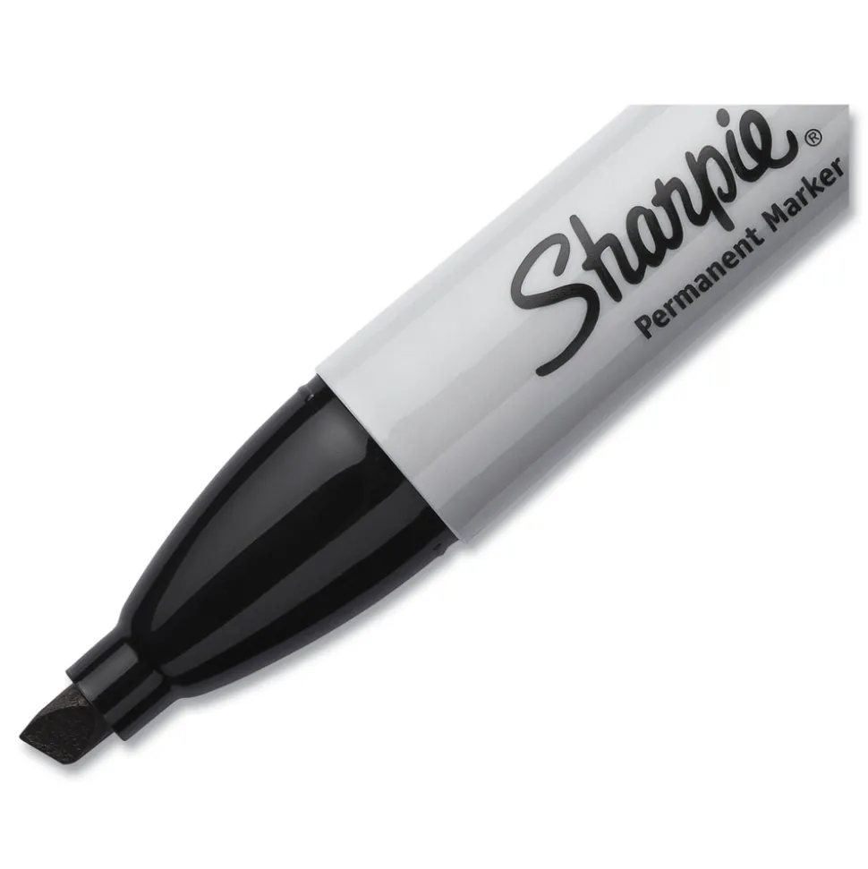 Sharpie Medium Chisel Tip Permanent Marker - Black (1-Dozen)