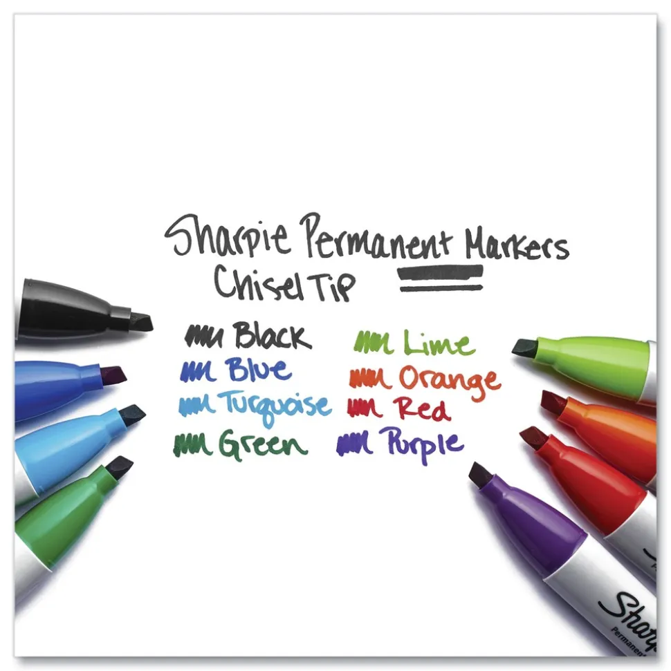 Sharpie Medium Chisel Tip Permanent Marker - Black (1-Dozen)