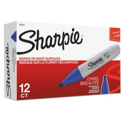 Sharpie Medium Chisel Tip Permanent Marker - Blue (1-Dozen)